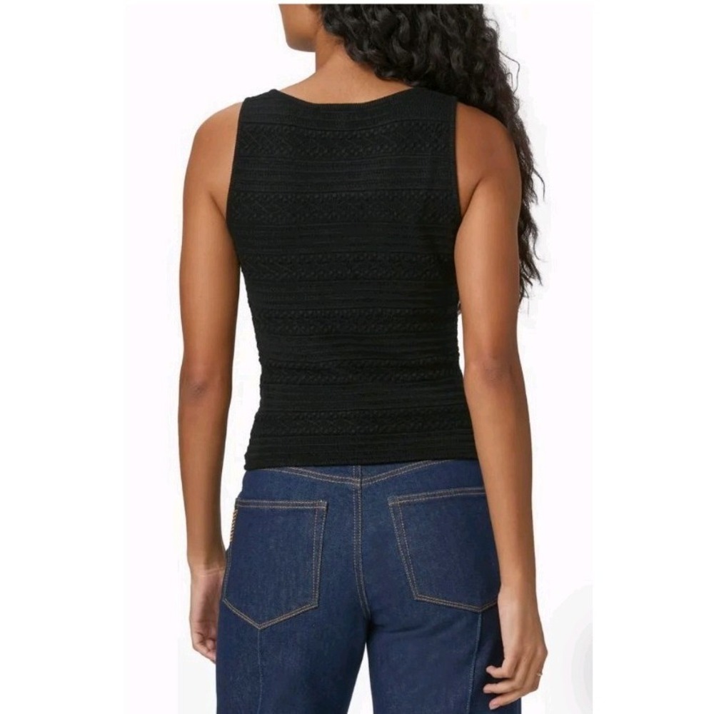 Paige Iman Black U Neck Sweater Tank Size Small - Picture 2 of 5